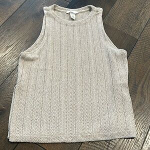 Tan sleeveless sweater